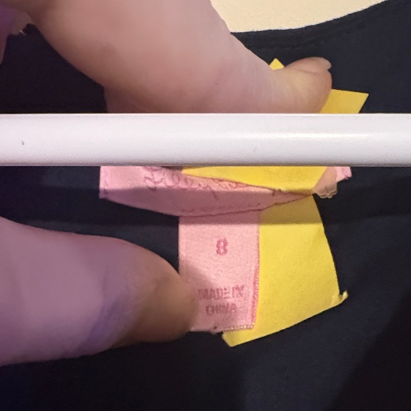 Lilly Pulitzer Navy and Coral Embroidered Midi Dress - Picture 2 of 2